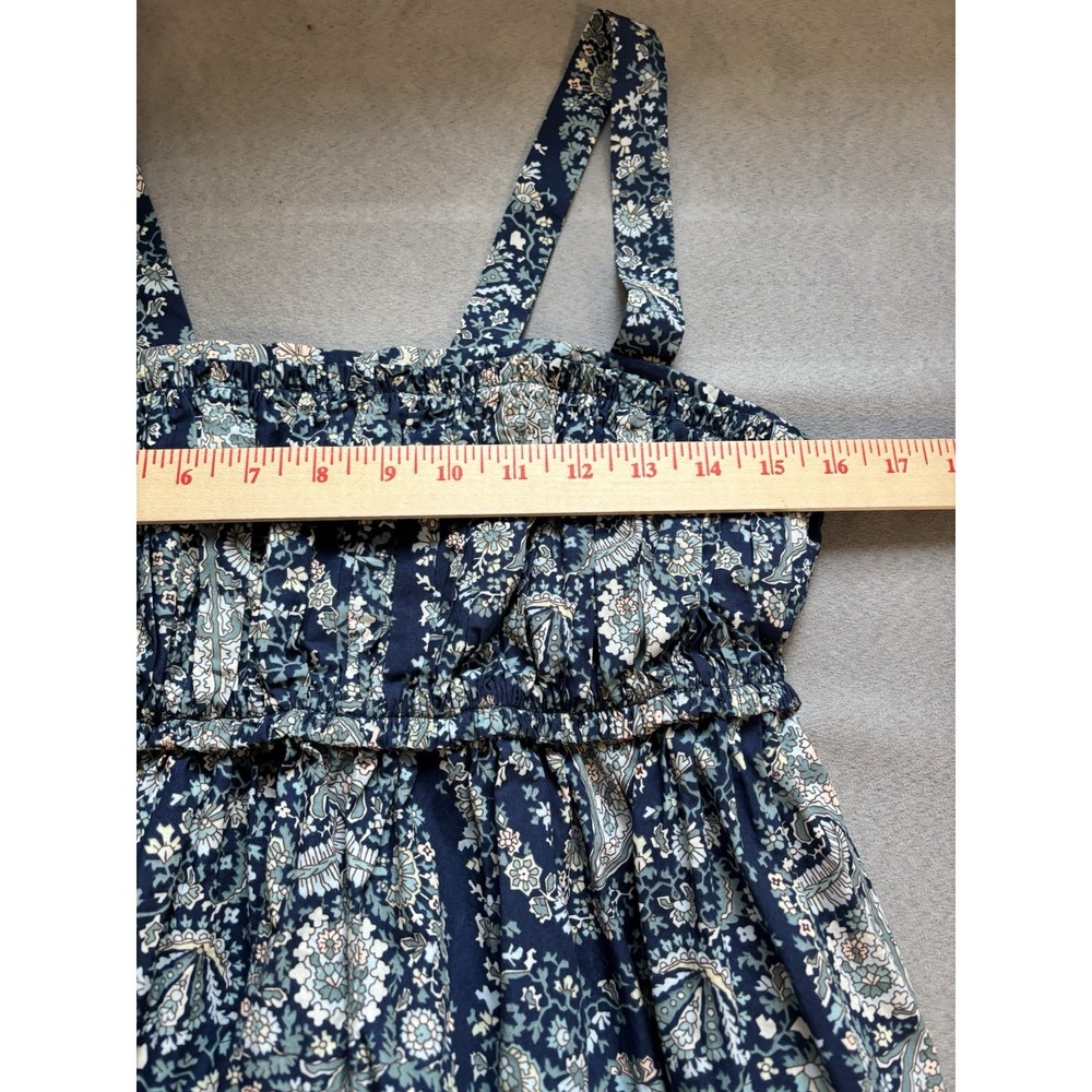 J.CREW Womens Paisley Poplin Cotton Long A-Line Dress Sz 4 Boho Prairie Cottage - Picture 8 of 12